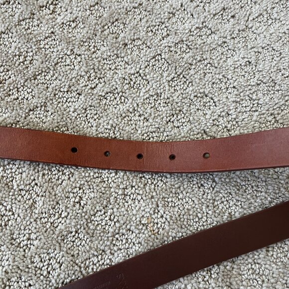 Aritzia Wilfred Free Western Belt Leather Belt Brown Silver Hardware XXS - Picture 5 of 5